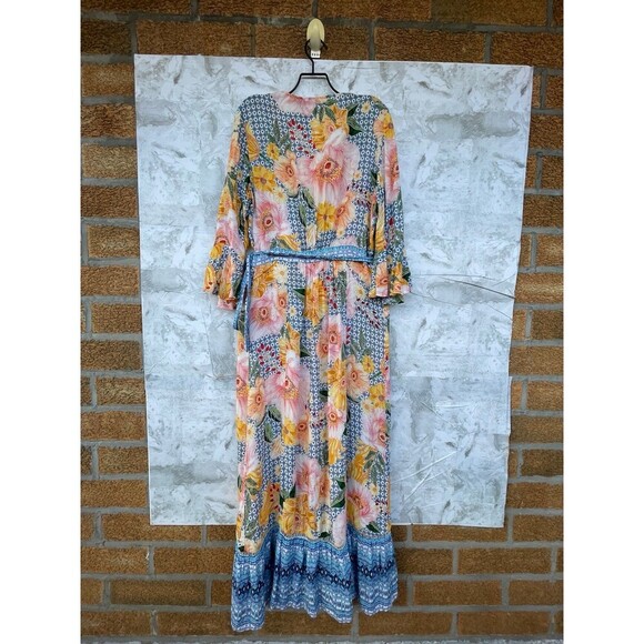 Farm Rio for Anthropologie Camila Wrap Maxi Dress size small - Picture 8 of 9